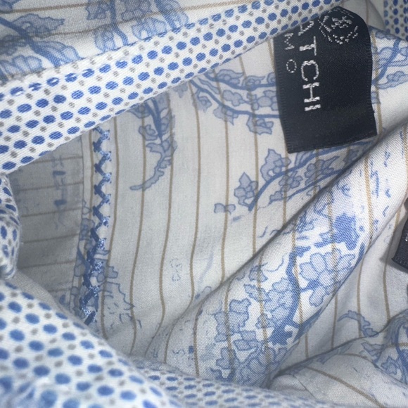 Bugatchi Men Classic Fit Short Sleeve Shirt - Large - Paisley Pattern - Picture 9 of 11